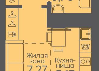 Продажа квартиры студии, 22 м2, Екатеринбург, жилой комплекс Новокольцовский, 5, метро Ботаническая