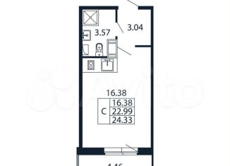 Продаю квартиру студию, 28.2 м2, Ленинградская область