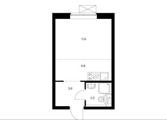 Продажа квартиры студии, 23.6 м2, Москва, метро Бибирево