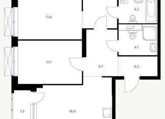 Продаю двухкомнатную квартиру, 63 м2, Татарстан, проспект Ямашева, 93