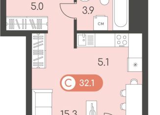 Продам квартиру студию, 32.1 м2, Ижевск, Индустриальный район