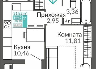 Продажа 1-комнатной квартиры, 30.2 м2, Симферополь, Киевский район