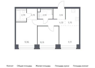 Продажа 2-ком. квартиры, 54.3 м2, Москва, ЗАО, жилой комплекс Нова, к1