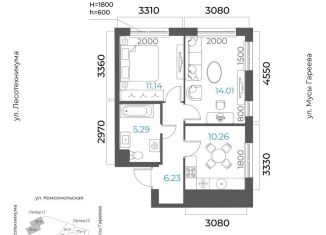 Продажа 2-комнатной квартиры, 46.9 м2, Республика Башкортостан