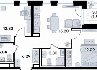 Продажа 2-ком. квартиры, 55.6 м2, Татарстан