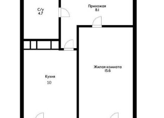 1-ком. квартира на продажу, 38.1 м2, Краснодар, улица Евгении Жигуленко, 4, Музыкальный микрорайон