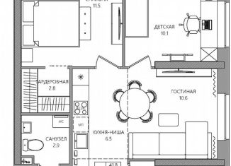 4-комнатная квартира на продажу, 66.7 м2, Пермь