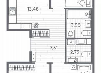 Трехкомнатная квартира на продажу, 73.4 м2, Санкт-Петербург, Московский район