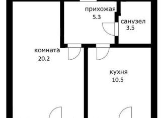 Продажа 1-ком. квартиры, 39.4 м2, Краснодар, Кореновская улица, 2к4, микрорайон 2-я Площадка
