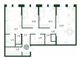 Продам 3-комнатную квартиру, 85.6 м2, Тула, улица Генерала Маргелова, 9В