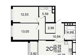 Продажа 1-комнатной квартиры, 32.1 м2, Рязань
