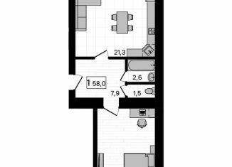 Продажа 1-ком. квартиры, 58 м2, село Чигири, Европейская улица, 13