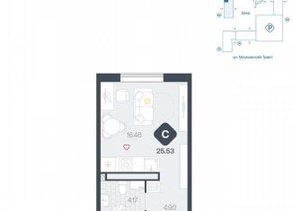 Продаю квартиру студию, 25.5 м2, Тюмень