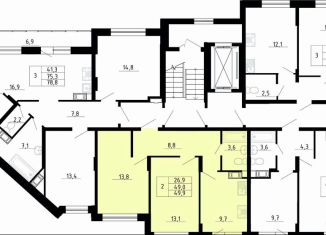 Продаю 2-ком. квартиру, 49 м2, деревня Скотное, Рождественская улица, 2