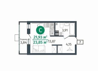Продается квартира студия, 21.9 м2, деревня Дударева, улица Сергея Джанбровского, 27к1