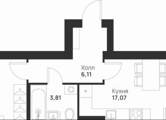 Продажа однокомнатной квартиры, 43.5 м2, Тула, улица Героя России Зиничева, 8