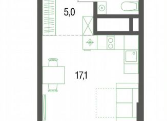 Продажа квартиры студии, 28.2 м2, Котельники, микрорайон Новые Котельники, 22