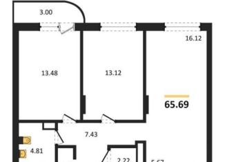 Продаю двухкомнатную квартиру, 65.7 м2, Воронеж