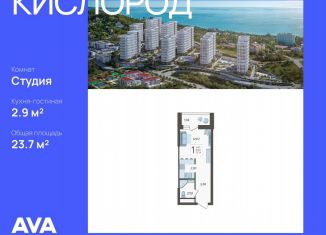 Продажа квартиры студии, 23.7 м2, Сочи, микрорайон Бытха, Ясногорская улица, 16/2к1