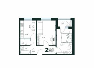 Продажа 2-комнатной квартиры, 51 м2, Химки
