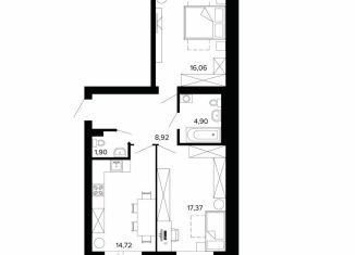 2-комнатная квартира на продажу, 67.8 м2, Берёзовский, улица Победы, 5, ЖК Уют-Сити