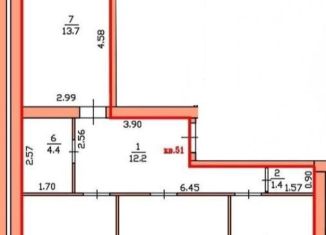 Продам трехкомнатную квартиру, 73.7 м2, Бор, Молодёжная улица, 4А
