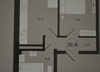 Продажа 1-ком. квартиры, 33 м2, посёлок городского типа Яблоновский, Шоссейная улица, 70/1
