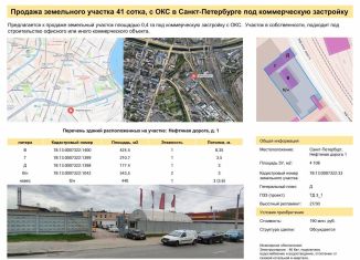 Продаю земельный участок, 41 сот., Санкт-Петербург, Нефтяная дорога, 1