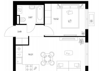 Однокомнатная квартира на продажу, 36.1 м2, деревня Новое Девяткино, ЖК Заречный Парк, жилой комплекс Заречный Парк, 5