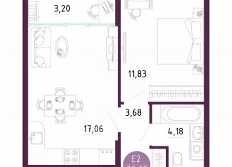 1-комнатная квартира на продажу, 40 м2, Тула, Пряничная улица, 7