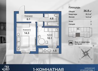Продаю 1-ком. квартиру, 36.8 м2, Чайковский, улица Кочетова, 1