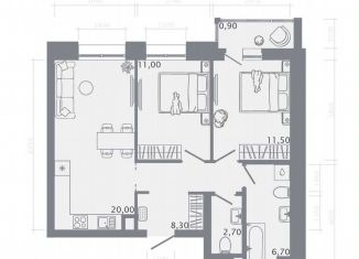 Продам двухкомнатную квартиру, 61.1 м2, Татарстан