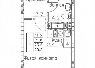 Продаю квартиру студию, 25.3 м2, Владивосток