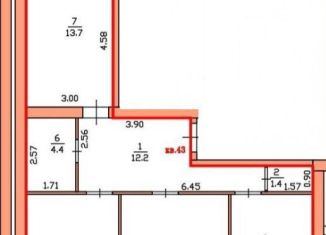 Продаю 3-ком. квартиру, 73.7 м2, Бор, Молодёжная улица, 4А
