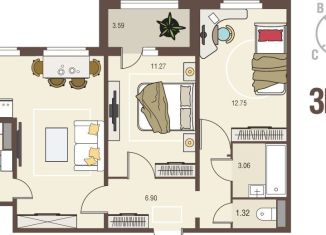 Продается 2-ком. квартира, 60.2 м2, село Новая Усмань, бульвар Художников, 4