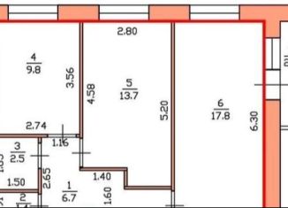 Продаю 2-комнатную квартиру, 51.9 м2, Бор, Молодёжная улица, 4А