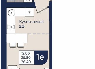 Продажа квартиры студии, 26.4 м2, Пермь, улица Семченко, 8
