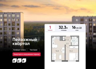 Однокомнатная квартира на продажу, 32.3 м2, Санкт-Петербург