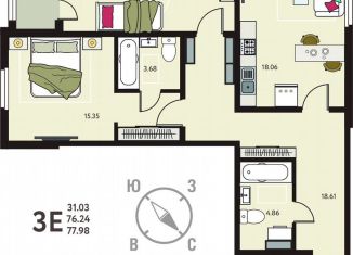 2-комнатная квартира на продажу, 78 м2, село Новая Усмань