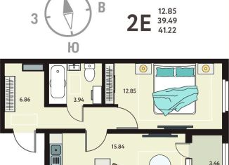 Продам 1-ком. квартиру, 41.2 м2, село Новая Усмань, бульвар Художников, 3