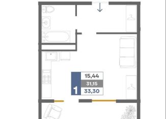 Продажа квартиры студии, 33.3 м2, Крым