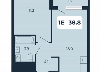 Продается однокомнатная квартира, 38.8 м2, поселок Верхнетемерницкий, Орбитальная улица, 16К