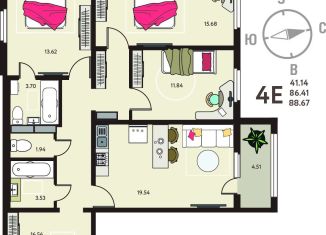 Продается 3-ком. квартира, 88.7 м2, село Новая Усмань