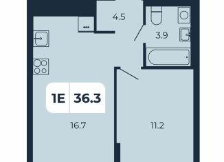 Продаю однокомнатную квартиру, 36.3 м2, поселок Верхнетемерницкий