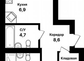 Продам квартиру студию, 73.7 м2, Уфа, улица Даяна Мурзина, 5/1, ЖК Цветы Башкирии