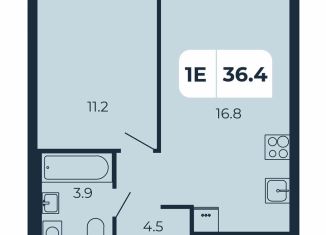 1-ком. квартира на продажу, 36.4 м2, поселок Верхнетемерницкий