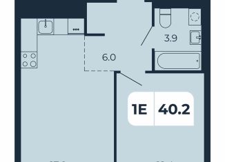 Продам 1-ком. квартиру, 40.2 м2, поселок Верхнетемерницкий, Орбитальная улица, 16К