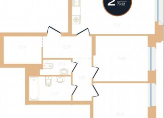 Продаю двухкомнатную квартиру, 73.2 м2, Республика Башкортостан, улица Рихарда Зорге, 73/1