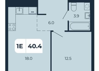Продаю 1-комнатную квартиру, 40.4 м2, поселок Верхнетемерницкий, Орбитальная улица, 16К