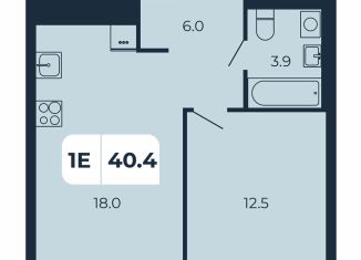 Однокомнатная квартира на продажу, 40.4 м2, поселок Верхнетемерницкий